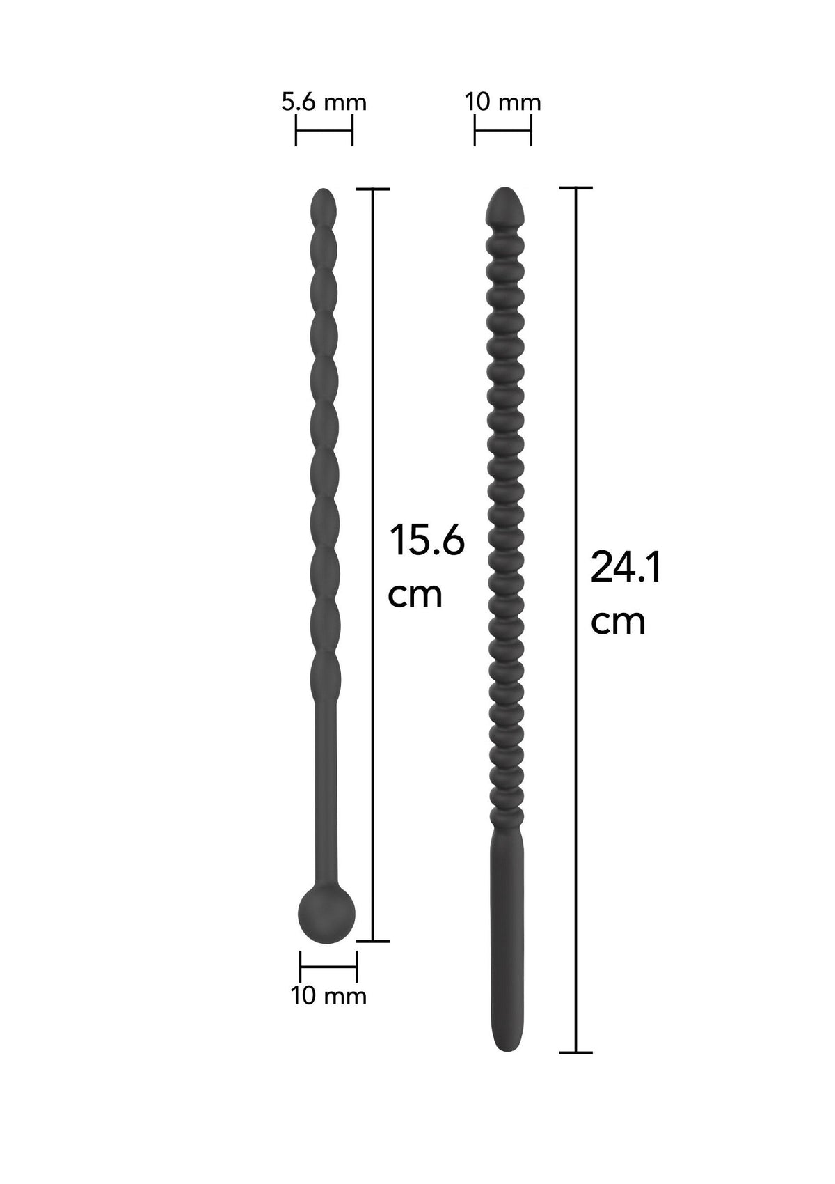 Hidden Desire Ribbed Penis Dilator Set 2 pcs - Buttplug