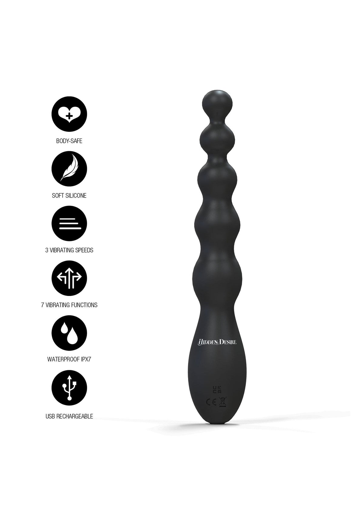 Hidden Desire Beaded Anal Power Vibrator - Anal Beads