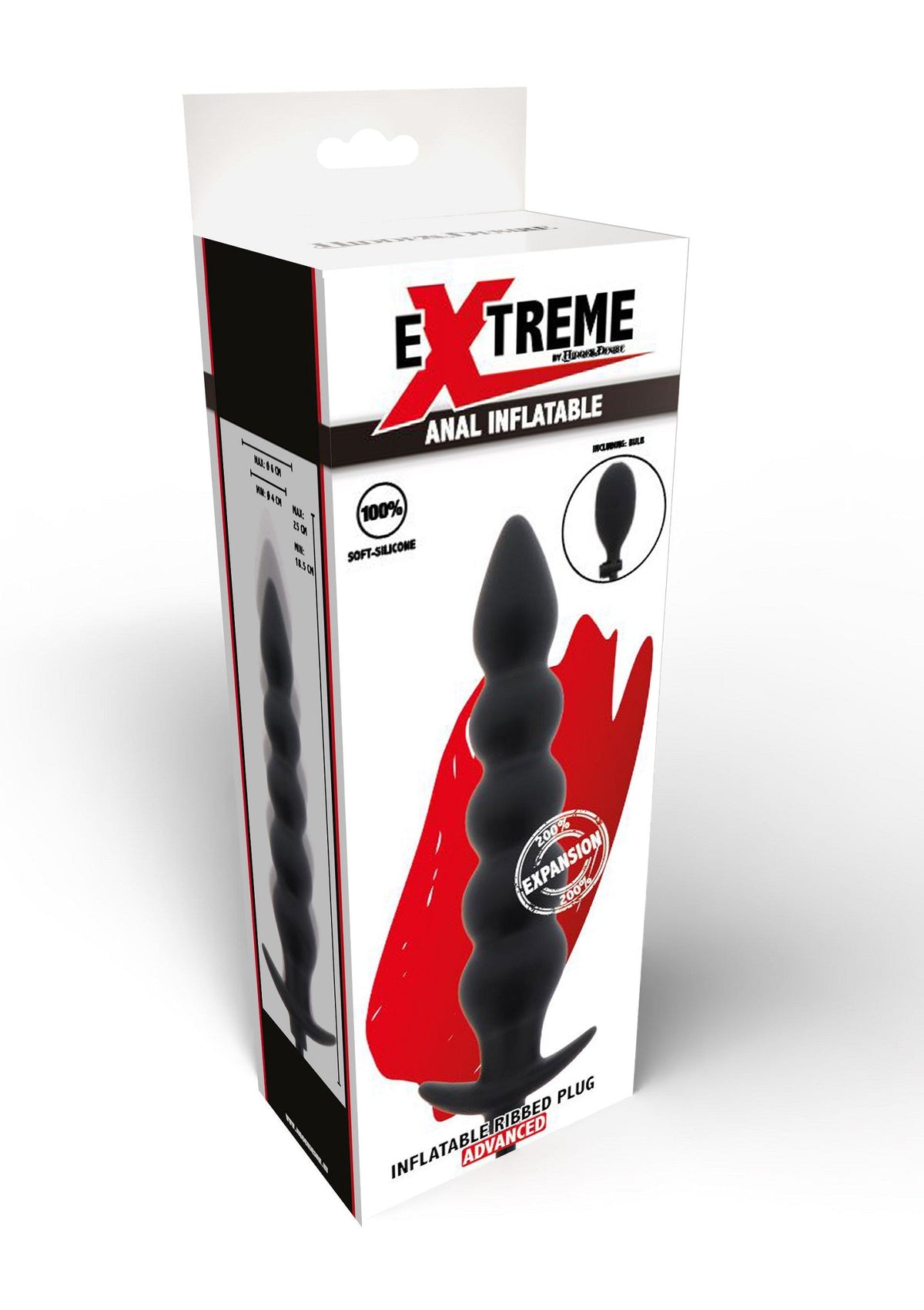 Hidden Desire Inflatable Ribbed Plug Advance - Buttplug
