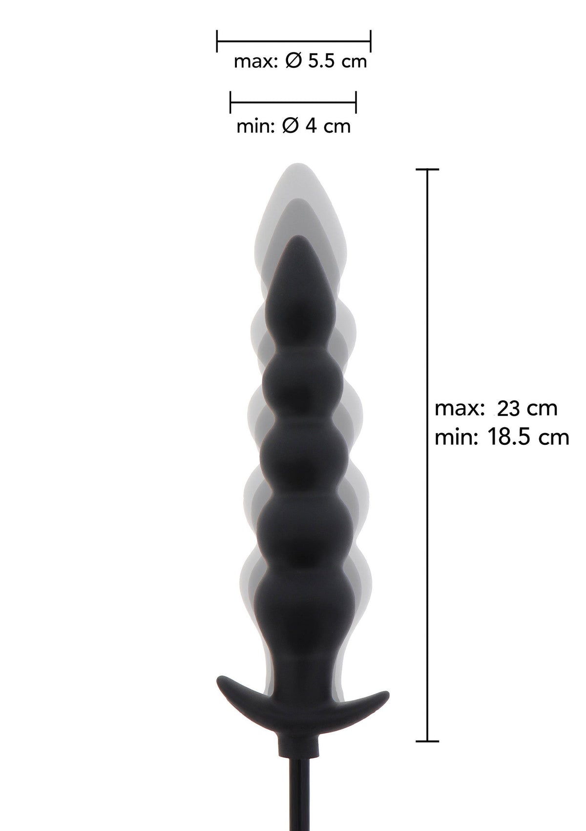 Hidden Desire Inflatable Ribbed Plug Advance - Buttplug