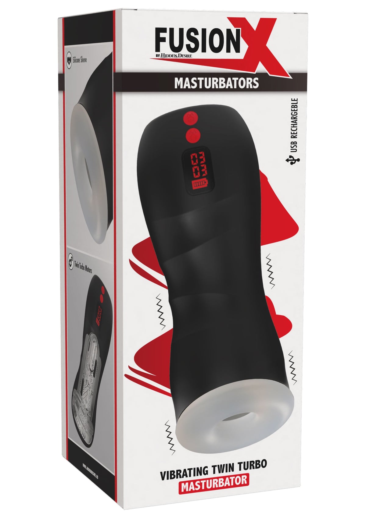 Hidden Desire Vibrating Twin Turbo Masturbator - Masturbator