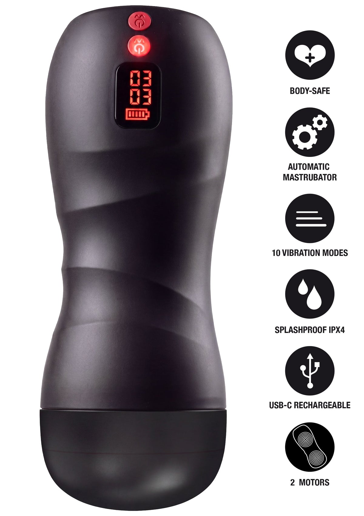 Hidden Desire Vibrating Twin Turbo Masturbator - Masturbator