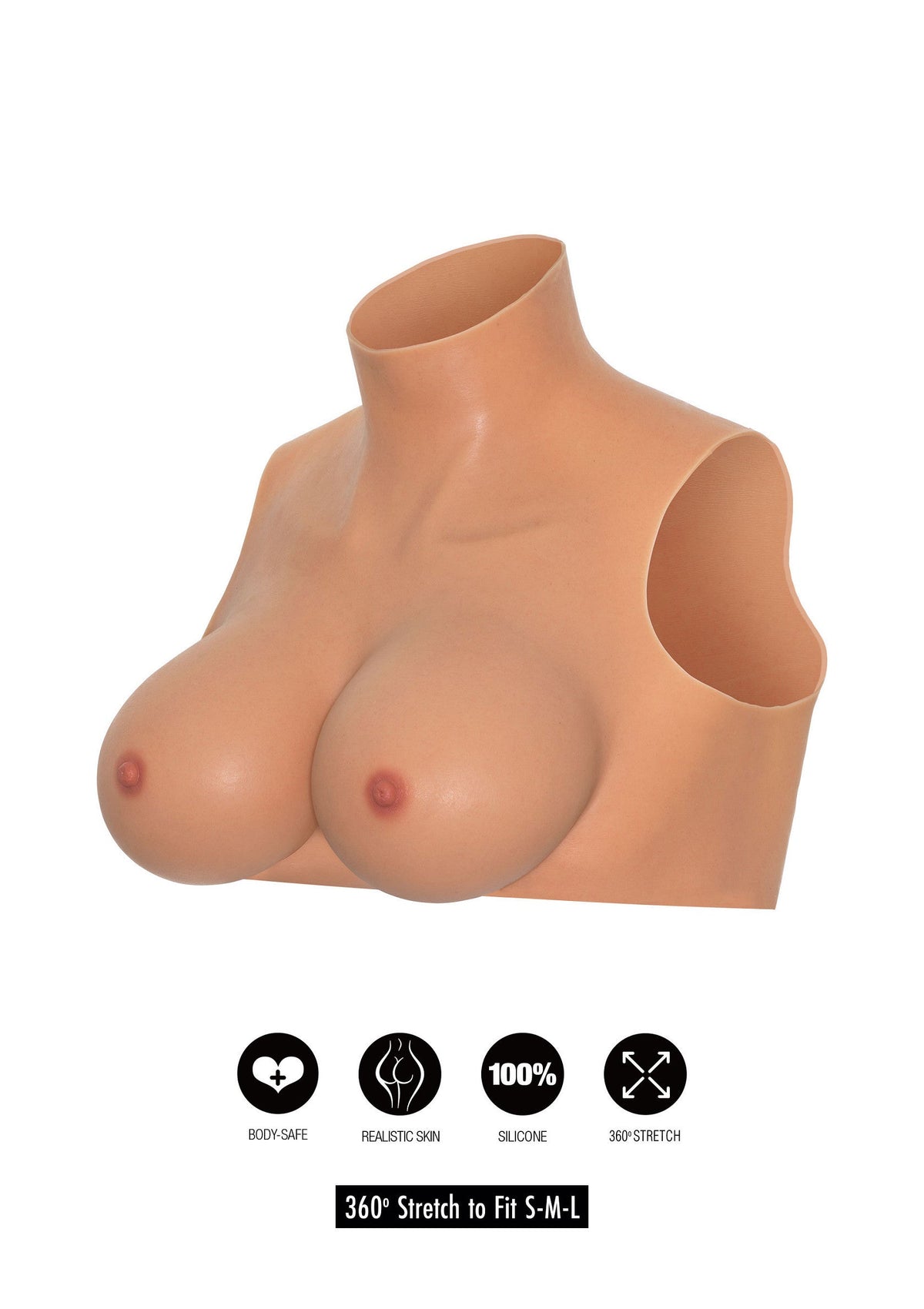 Hidden Desire Wearable Breasts Crop Top E Cup - Body Shaping