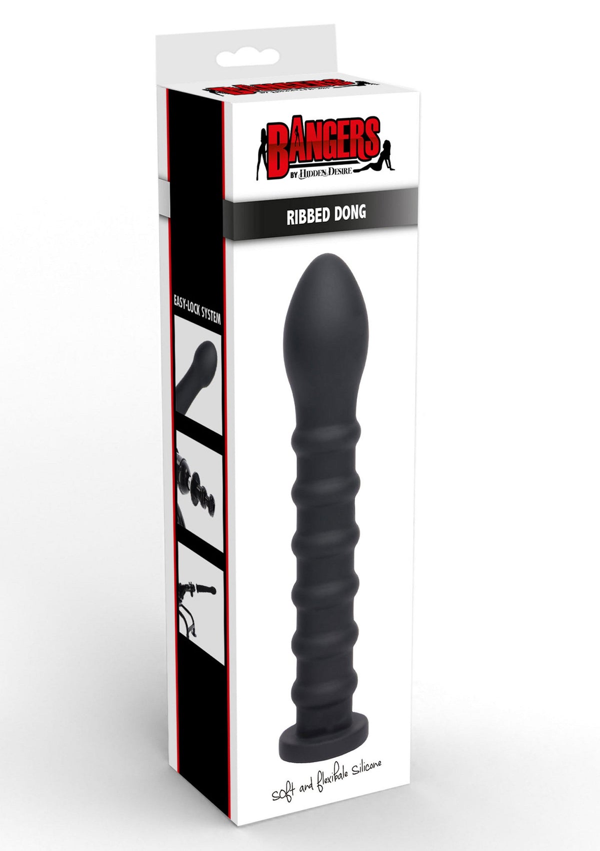 Hidden Desire Ribbed Dong Easy-Lock 19 cm - Dildo