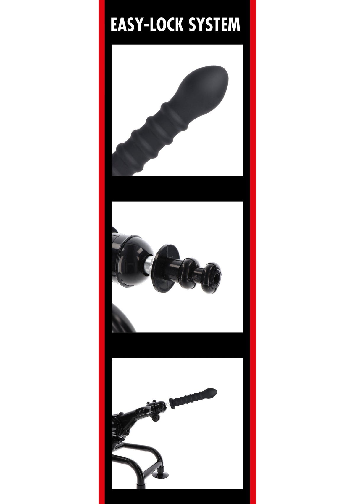 Hidden Desire Ribbed Dong Easy-Lock 19 cm - Dildo