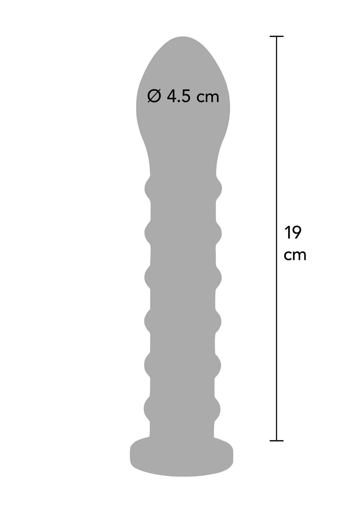 Hidden Desire Ribbed Dong Easy-Lock 19 cm - Dildo