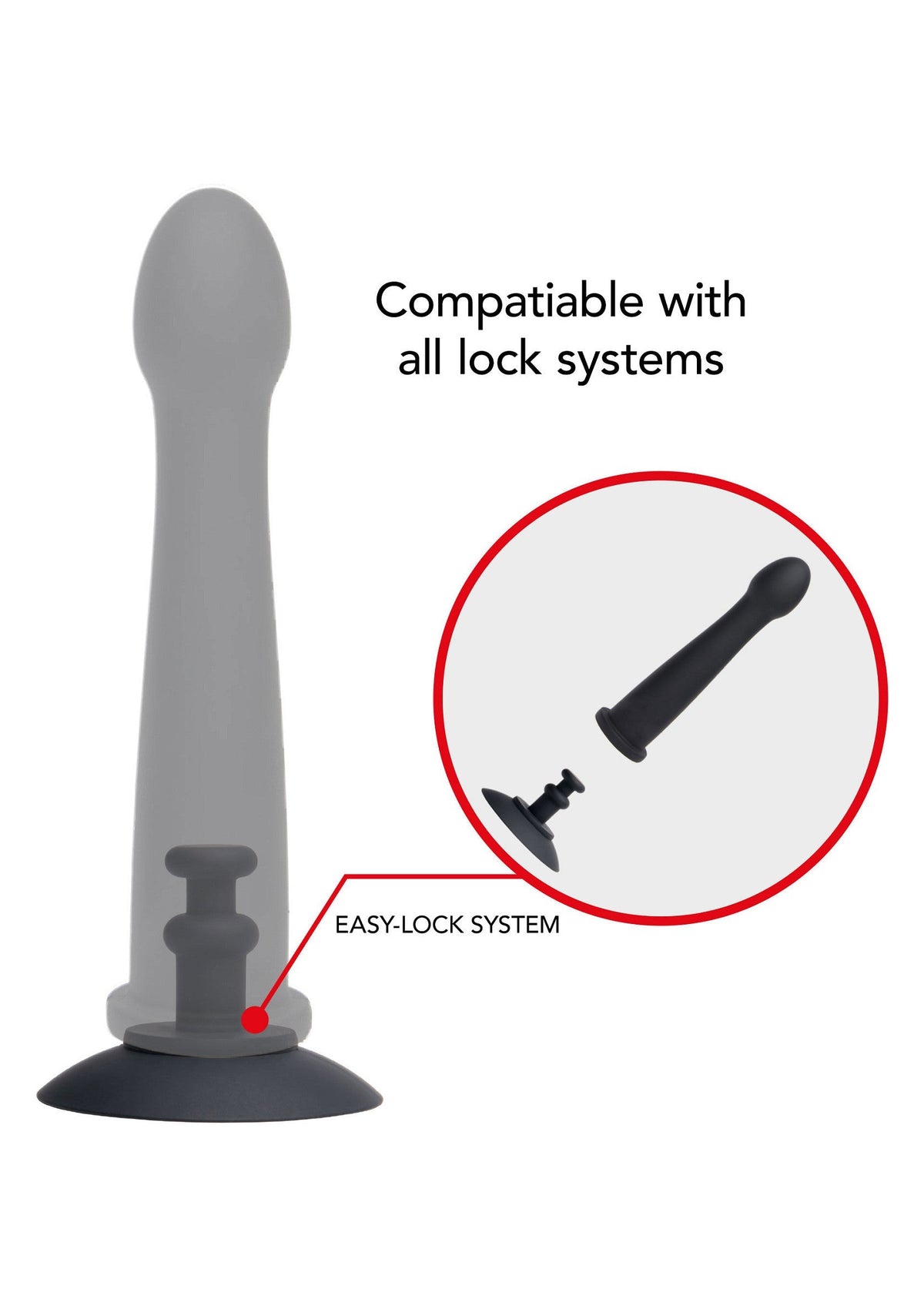 Hidden Desire Easy-Lock Suction Cup - Seksmeubel Accessoires