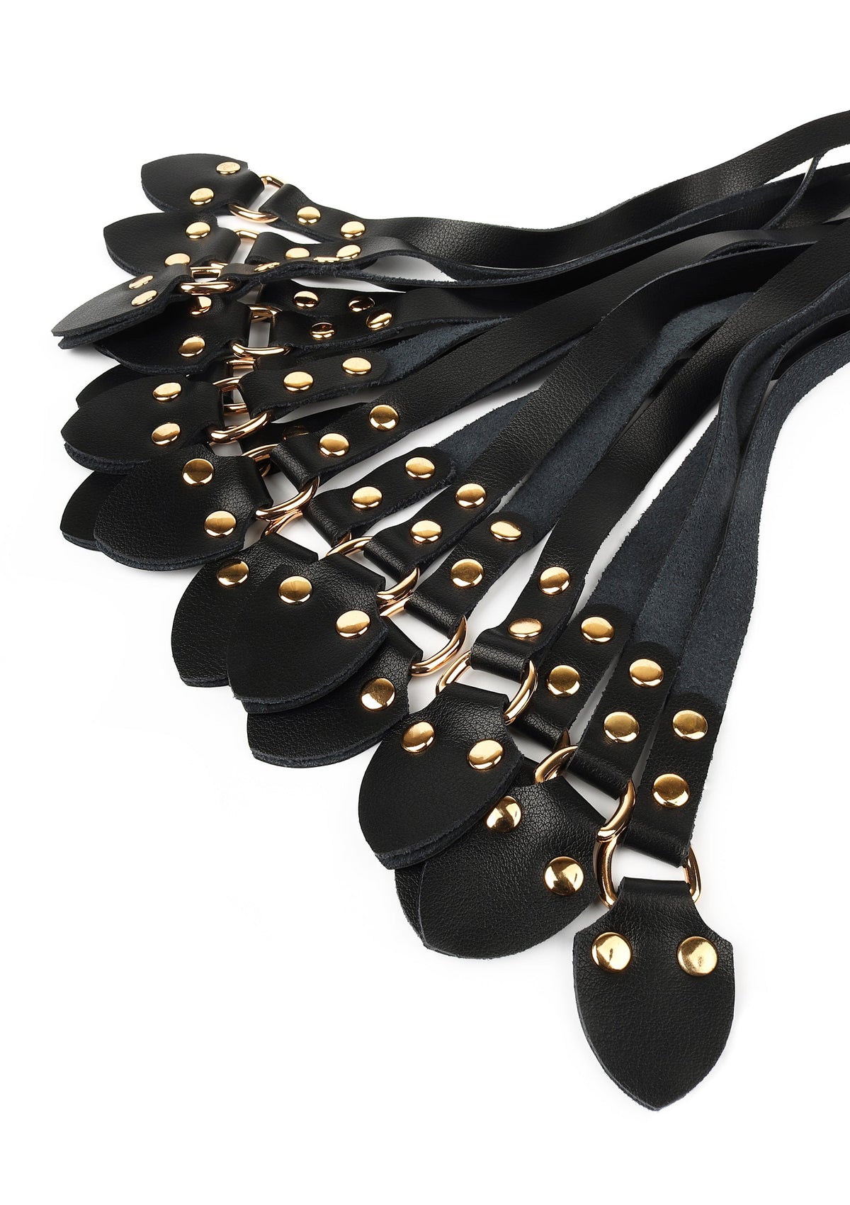 Hidden Desire Leather Cat-o-Nine Whip - Flogger