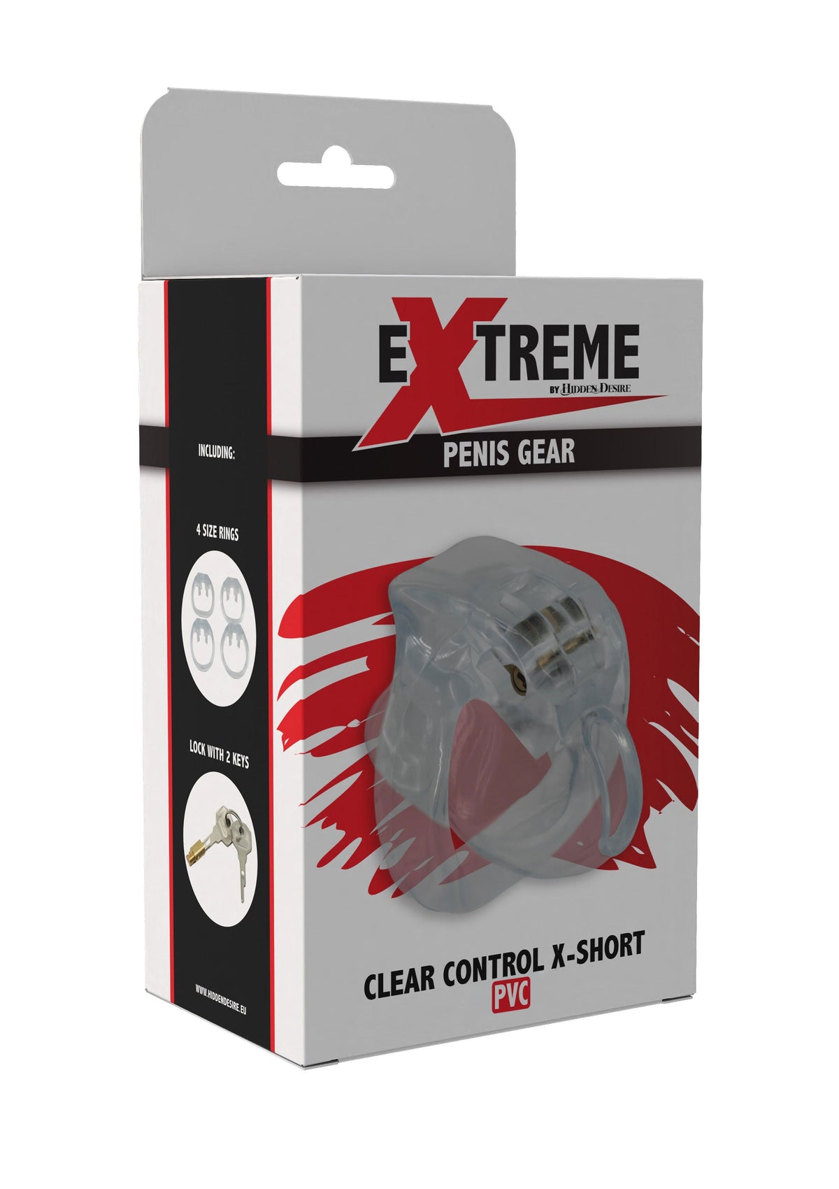 Hidden Desire Clear Control Cock Cage X-Short - Cock Cage