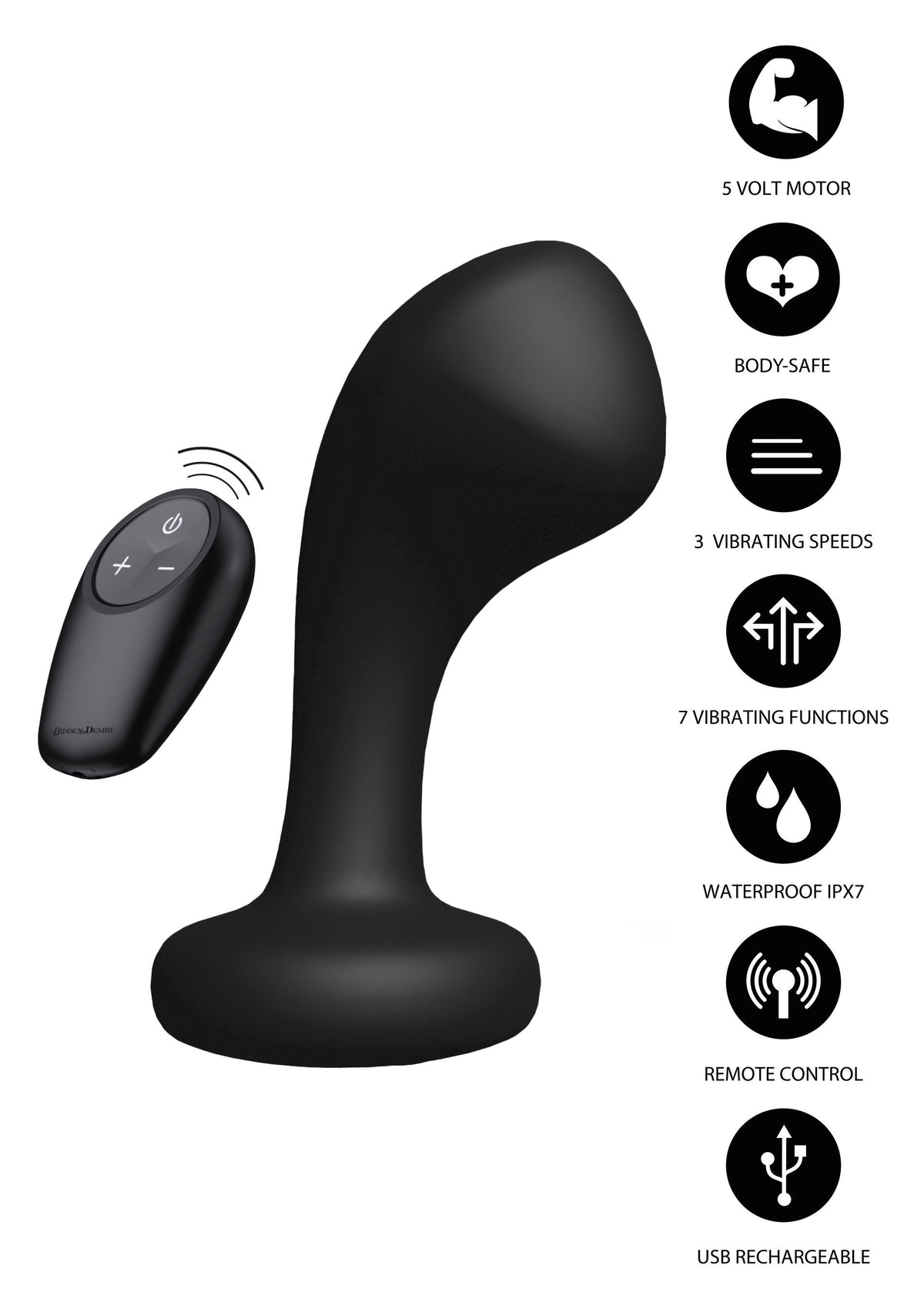 Hidden Desire Bullshead Power Anal Plug - Prostaatplug