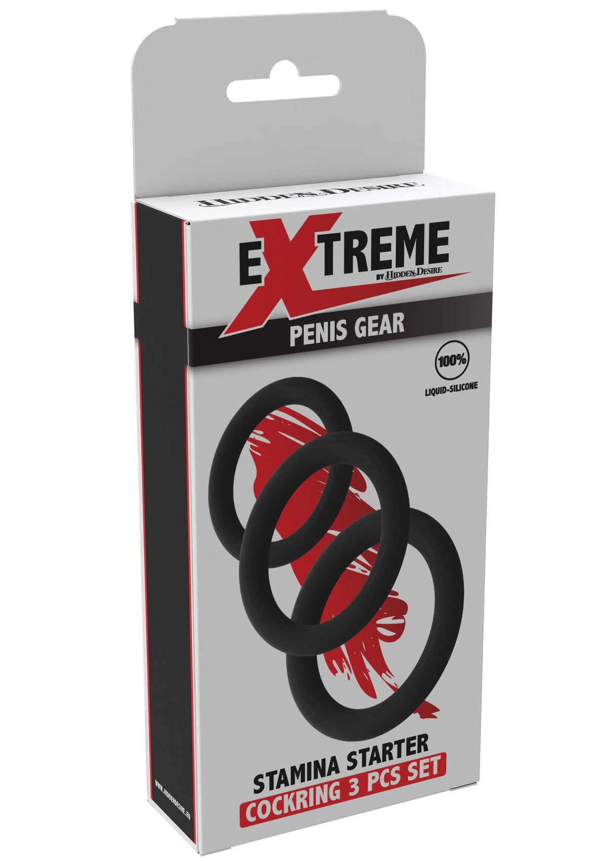 Hidden Desire Stamina Starter C-Rings 3 Pcs Set - Cockring