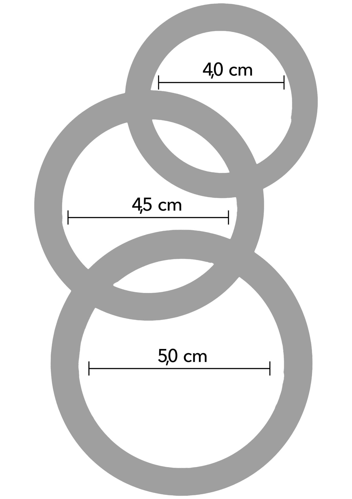 Hidden Desire Stamina Premium C-Rings 3 Pcs Set - Cockring