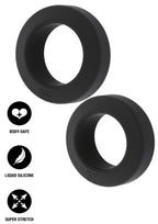 Hidden Desire Double Stackers C-Rings 2 Pcs Set L - Cockring
