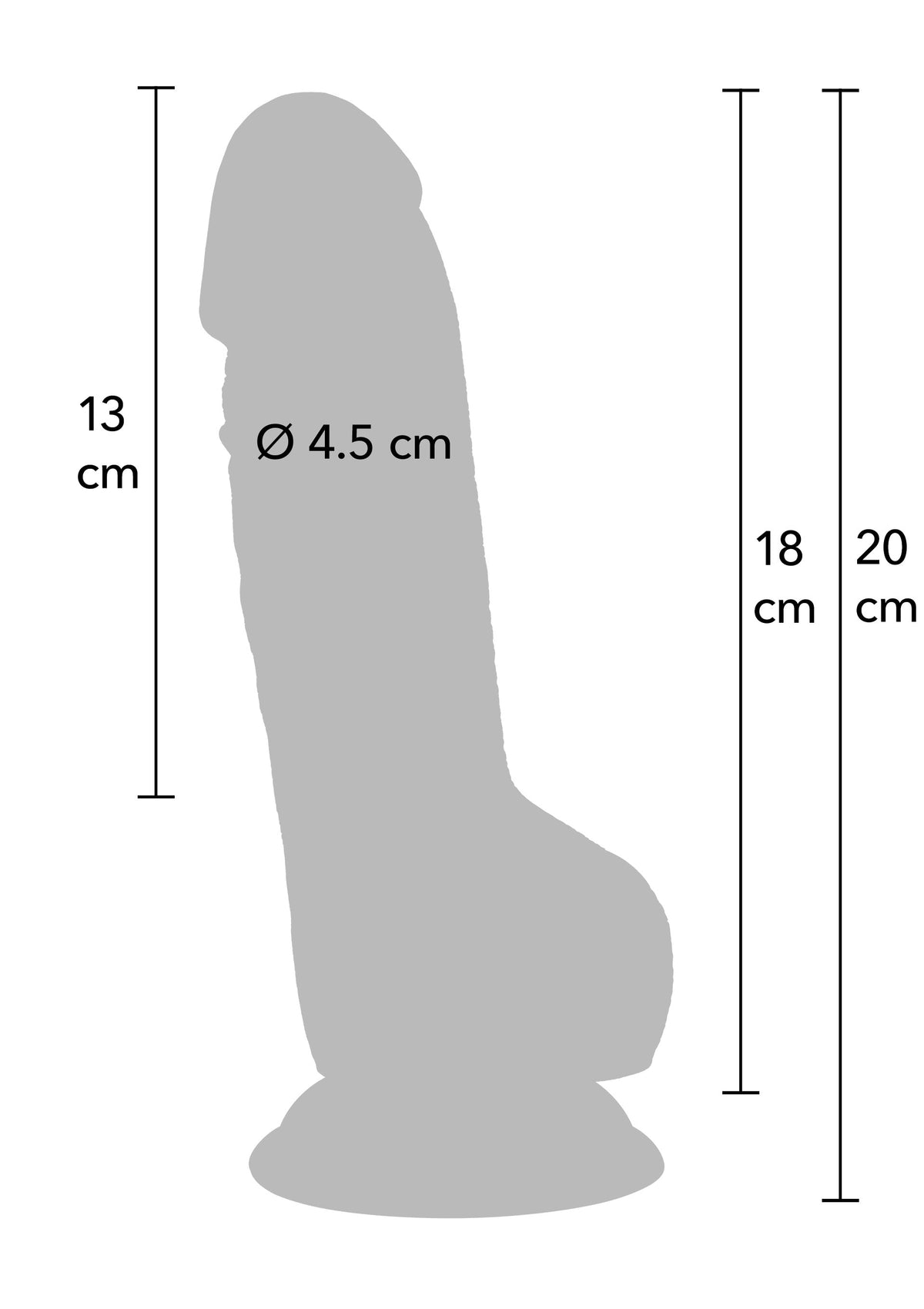 Hidden Desire Realistic Dildo PVC 18 cm - Dildo