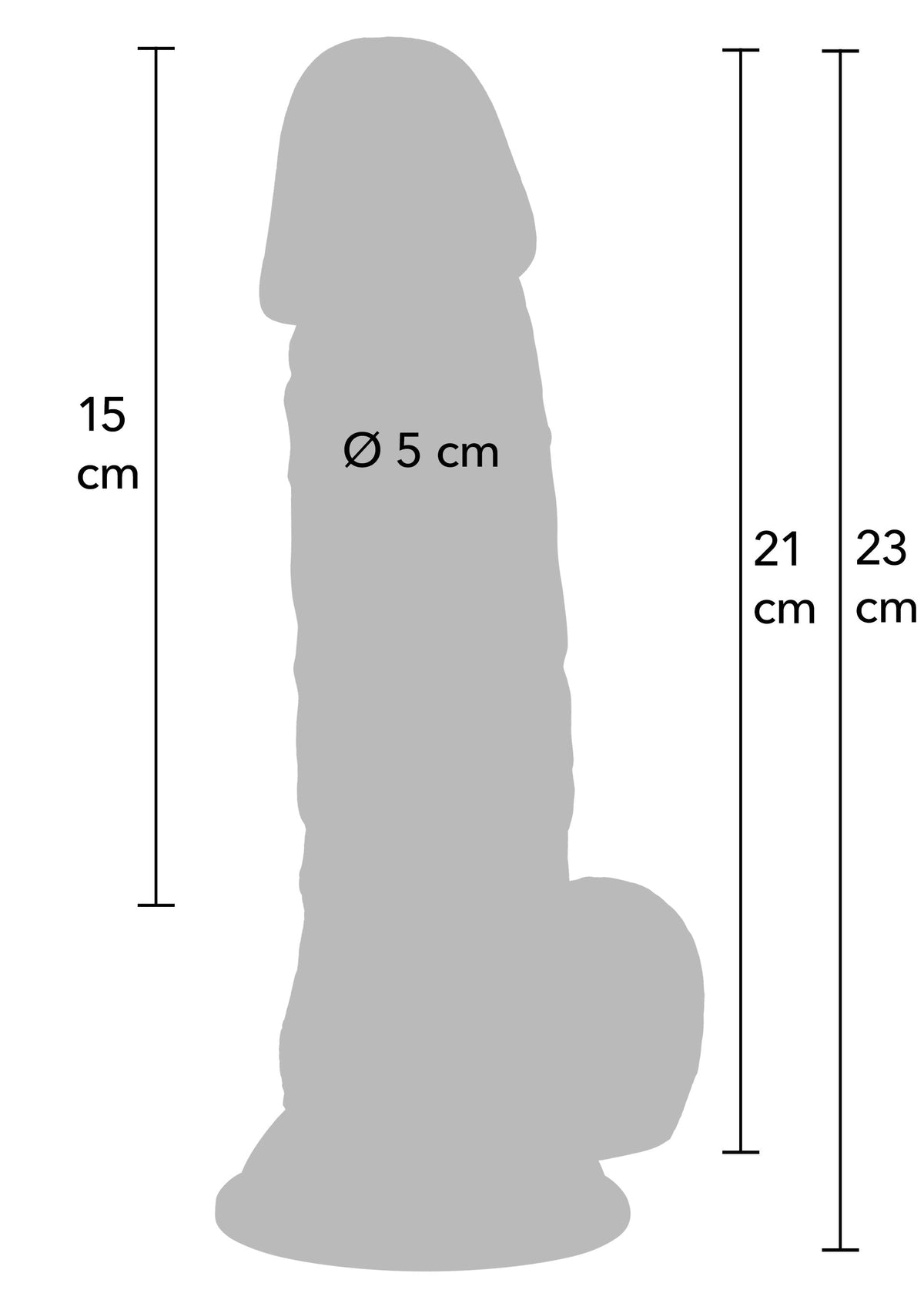Hidden Desire Realistic Dildo PVC 21 cm - Dildo