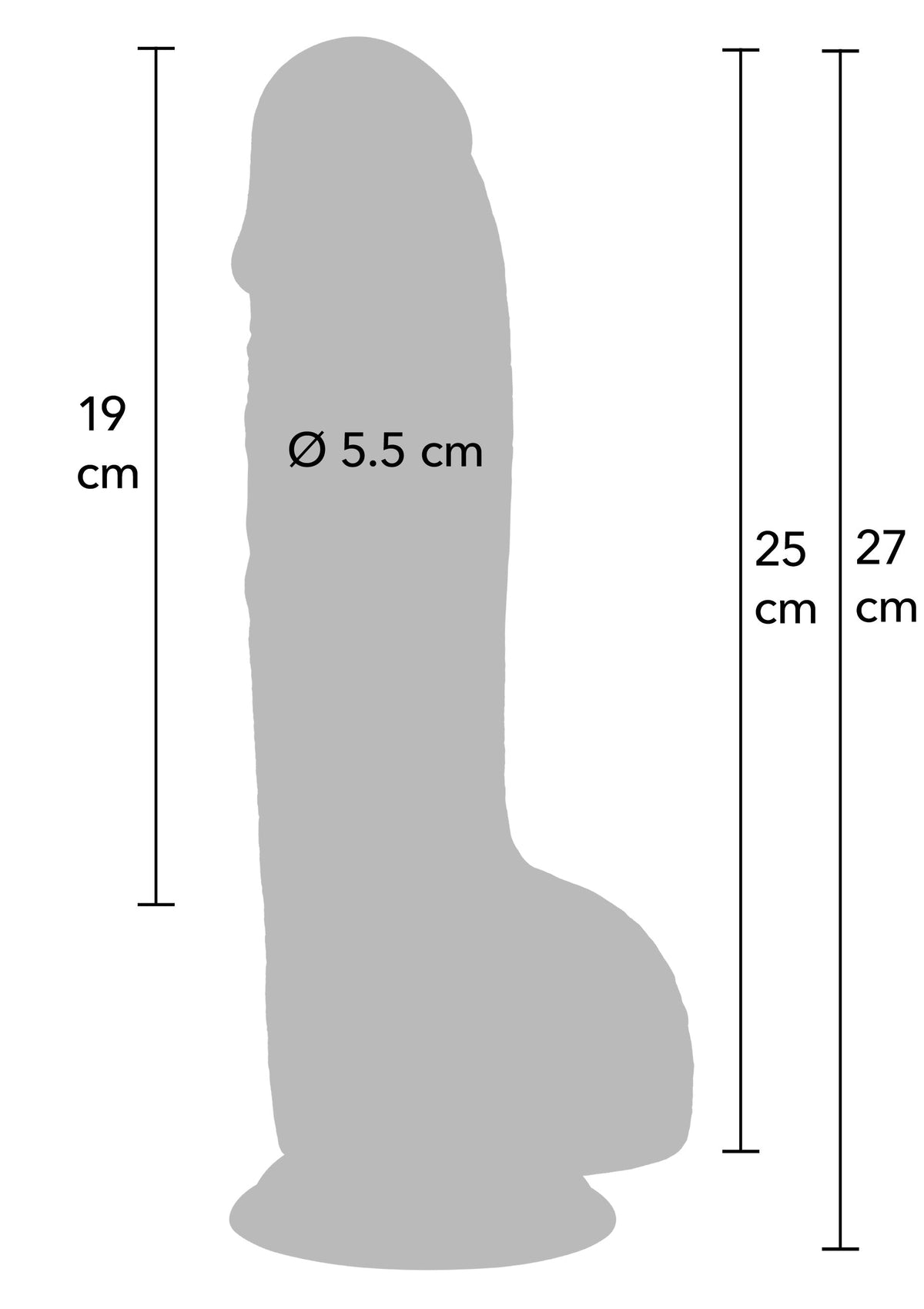 Hidden Desire Realistic Dildo PVC 25 cm - Dildo