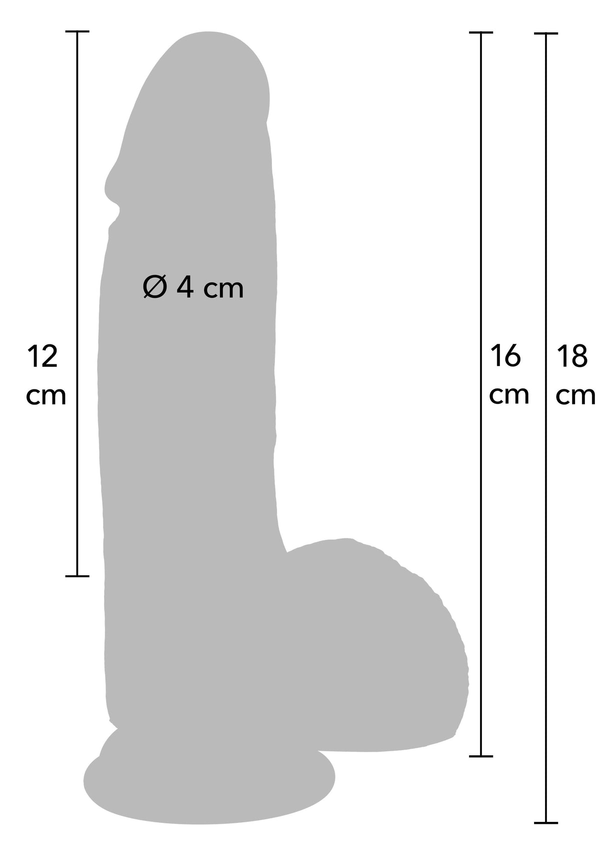 Hidden Desire Realistic Dildo Liquid Silicone 16 cm - Dildo