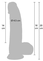 Hidden Desire Realistic Dildo Liquid Silicone 18 cm - Dildo