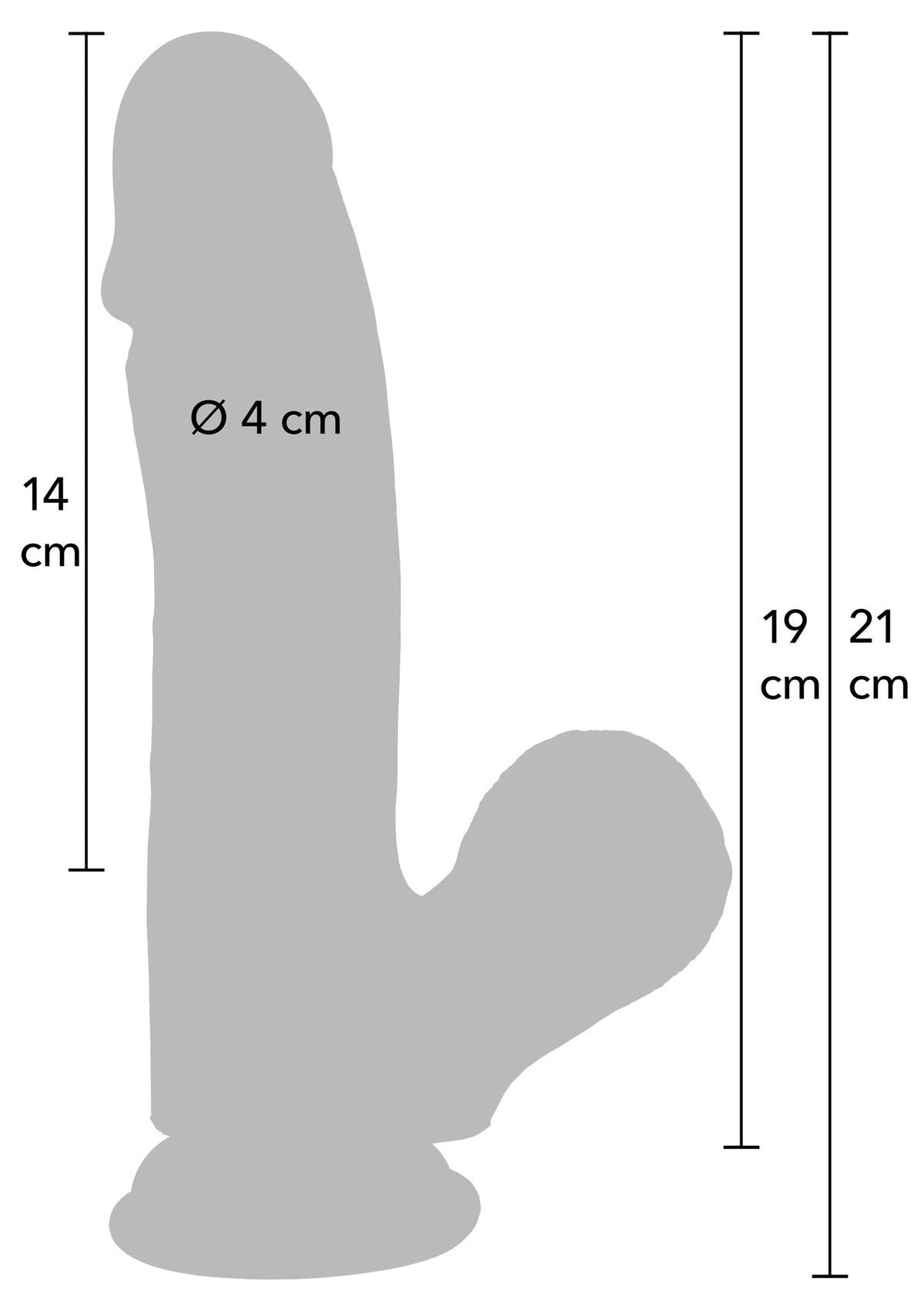 Hidden Desire Realistic Dildo Liquid Silicone 19 cm - Dildo