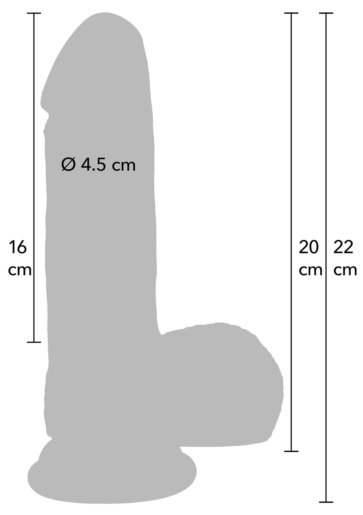 Hidden Desire Realistic Dildo Liquid Silicone 20 cm - Dildo