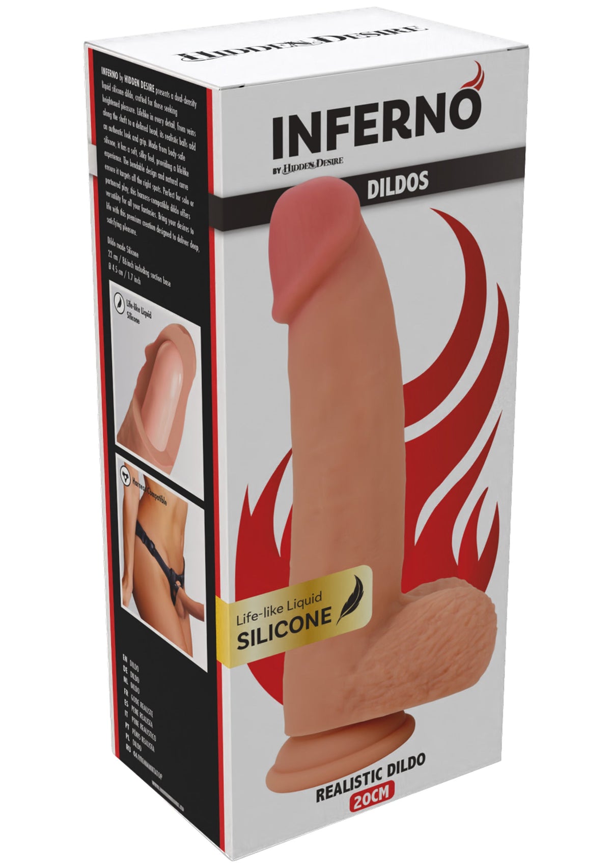 Hidden Desire Realistic Dildo Liquid Silicone 20 cm - Dildo