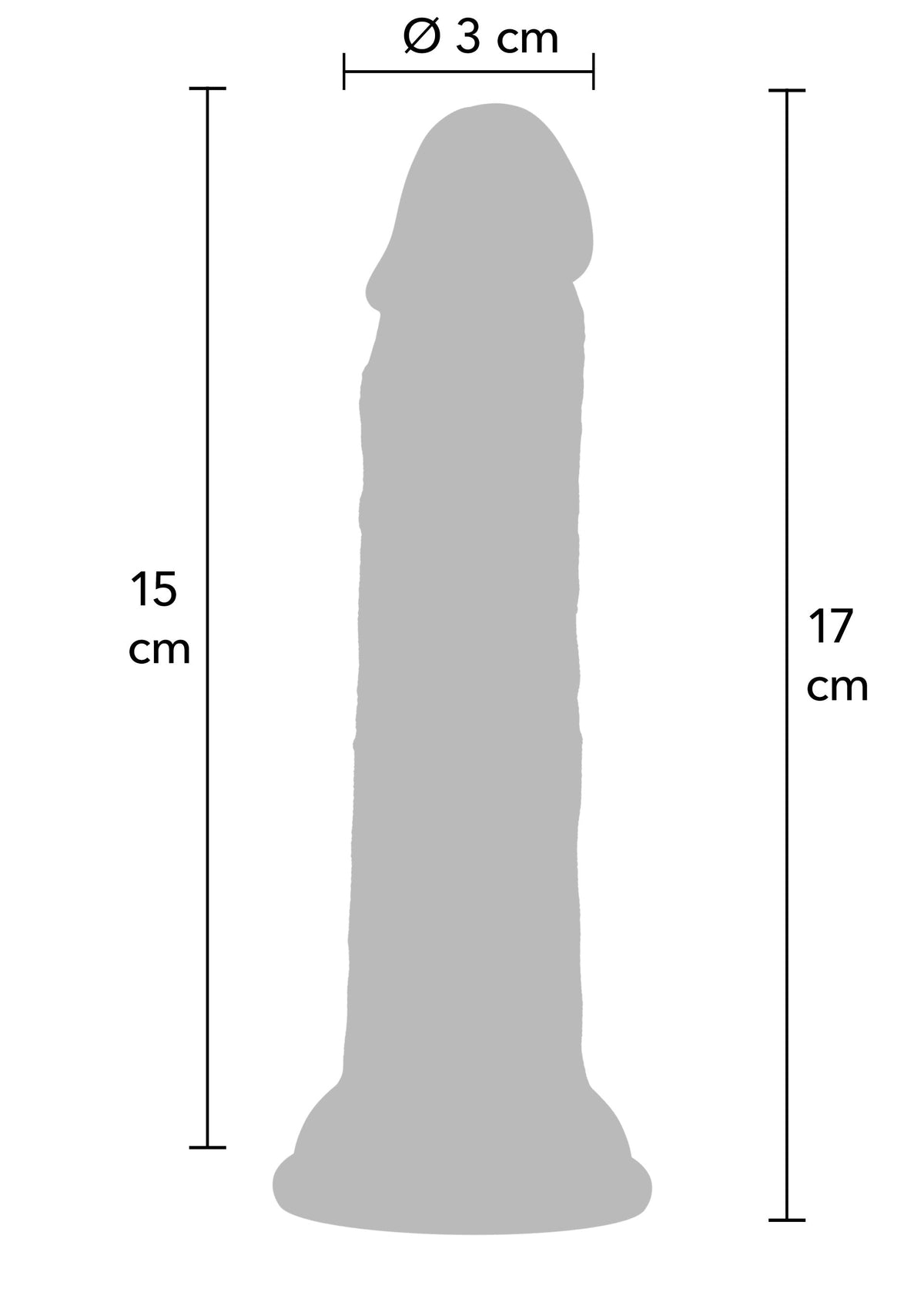 Hidden Desire Realistic Dong Liquid Silicone 17 cm - Dildo