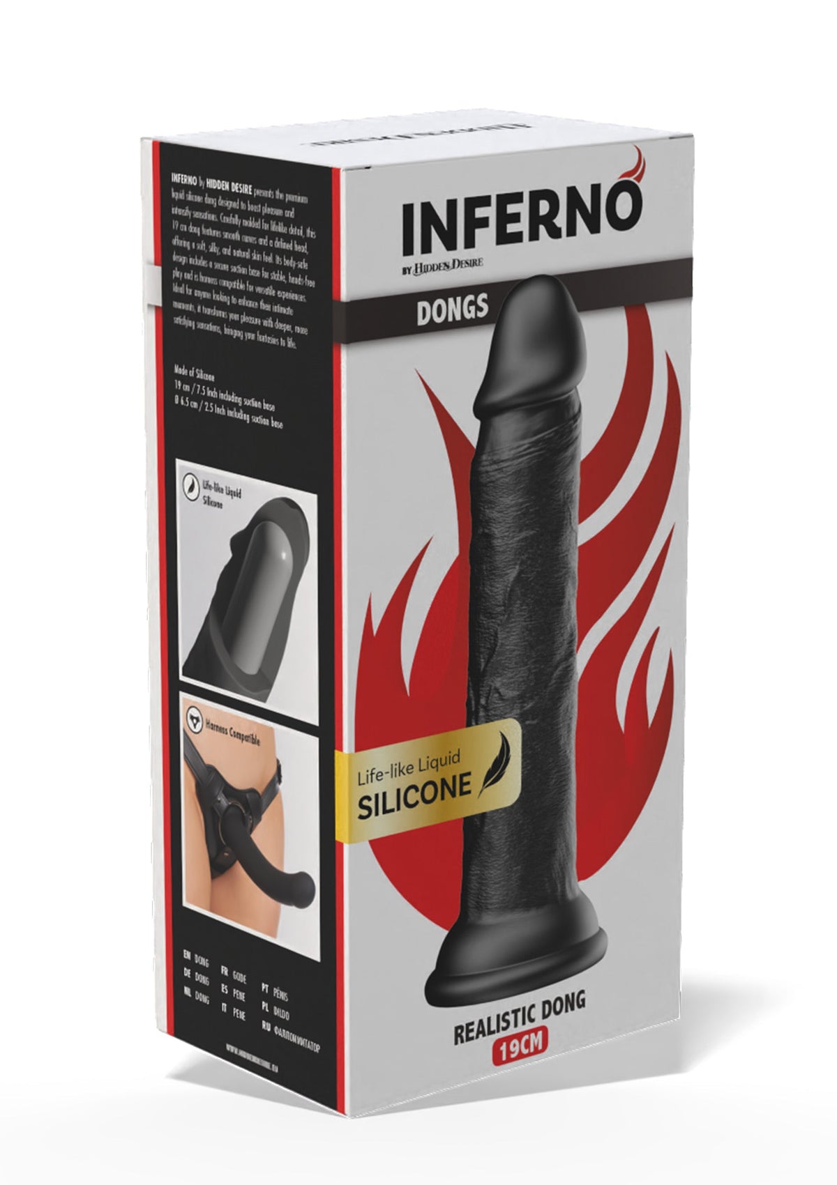Hidden Desire Realistic Dong Liquid Silicone 19 cm - Dildo