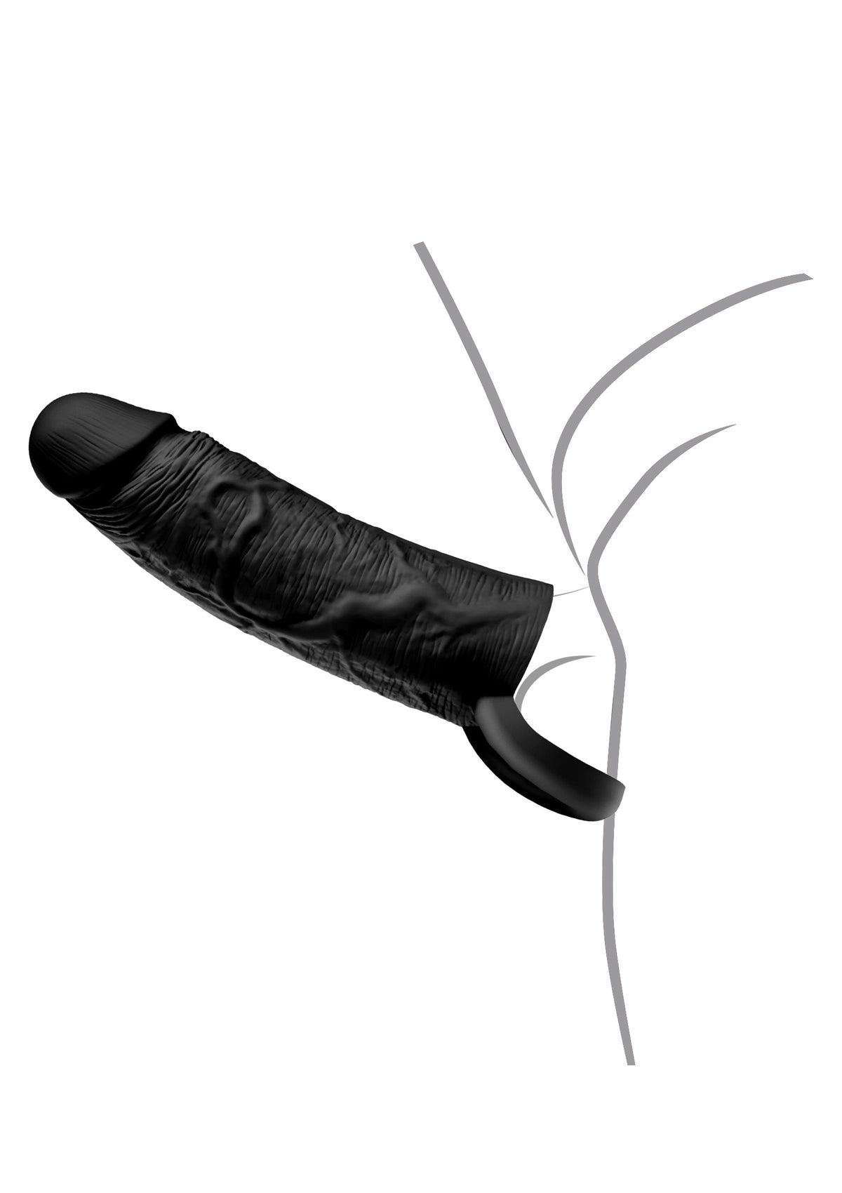 Hidden Desire Penis Sleeve Liquid Silicone Ring 15 cm - Penis Sleeve