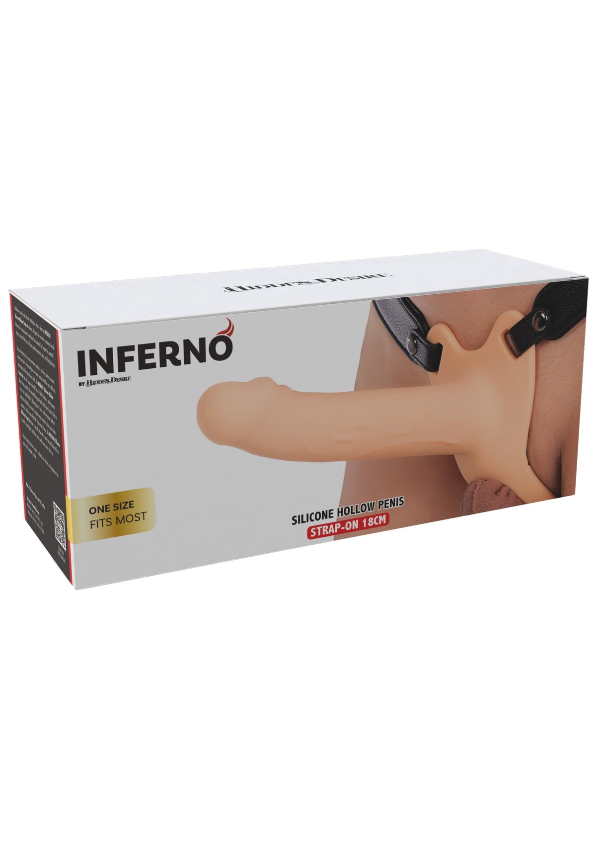 Hidden Desire Hollow Penis Strapon 18cm - Strap-on