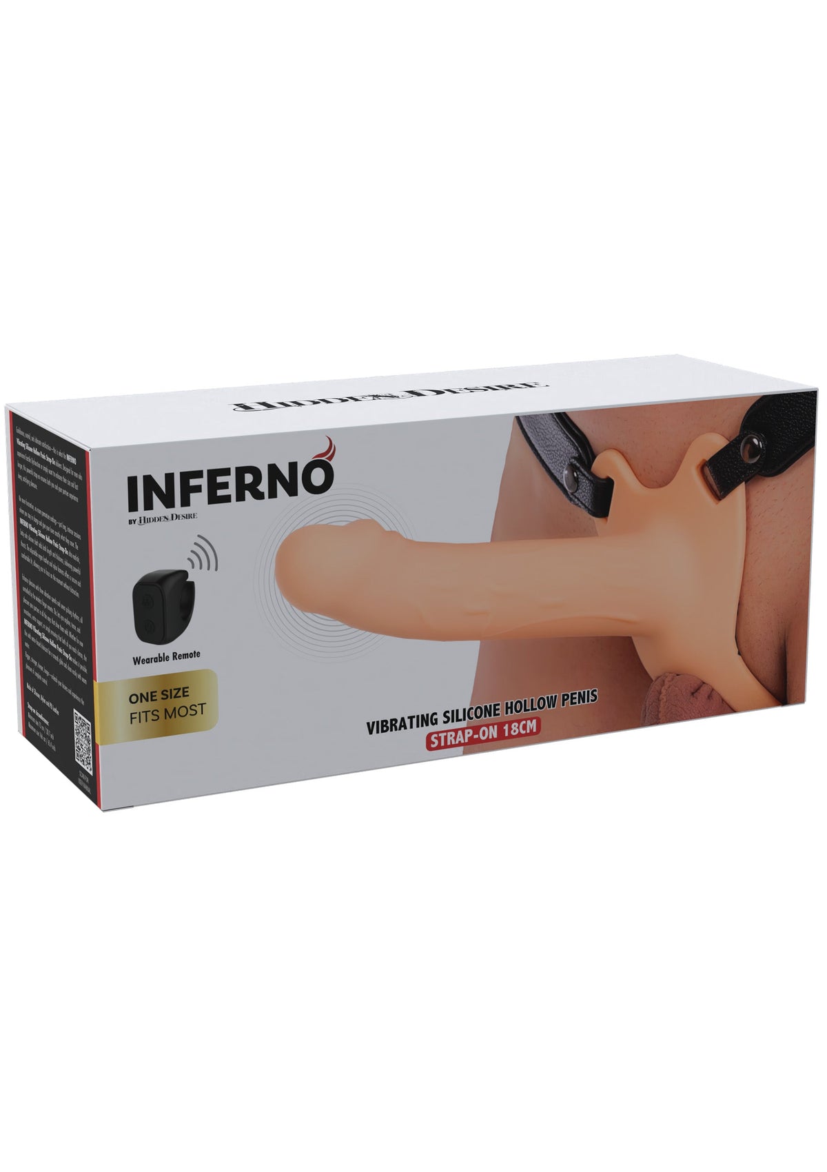 Hidden Desire Hollow Penis Strapon Vibrating 18cm - Strap-on