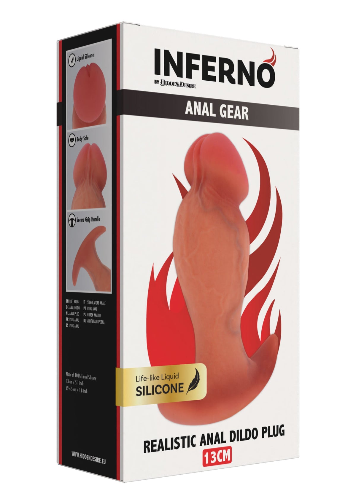 Hidden Desire Realistic Buttplug Liquid Silicone 13 cm - Buttplug