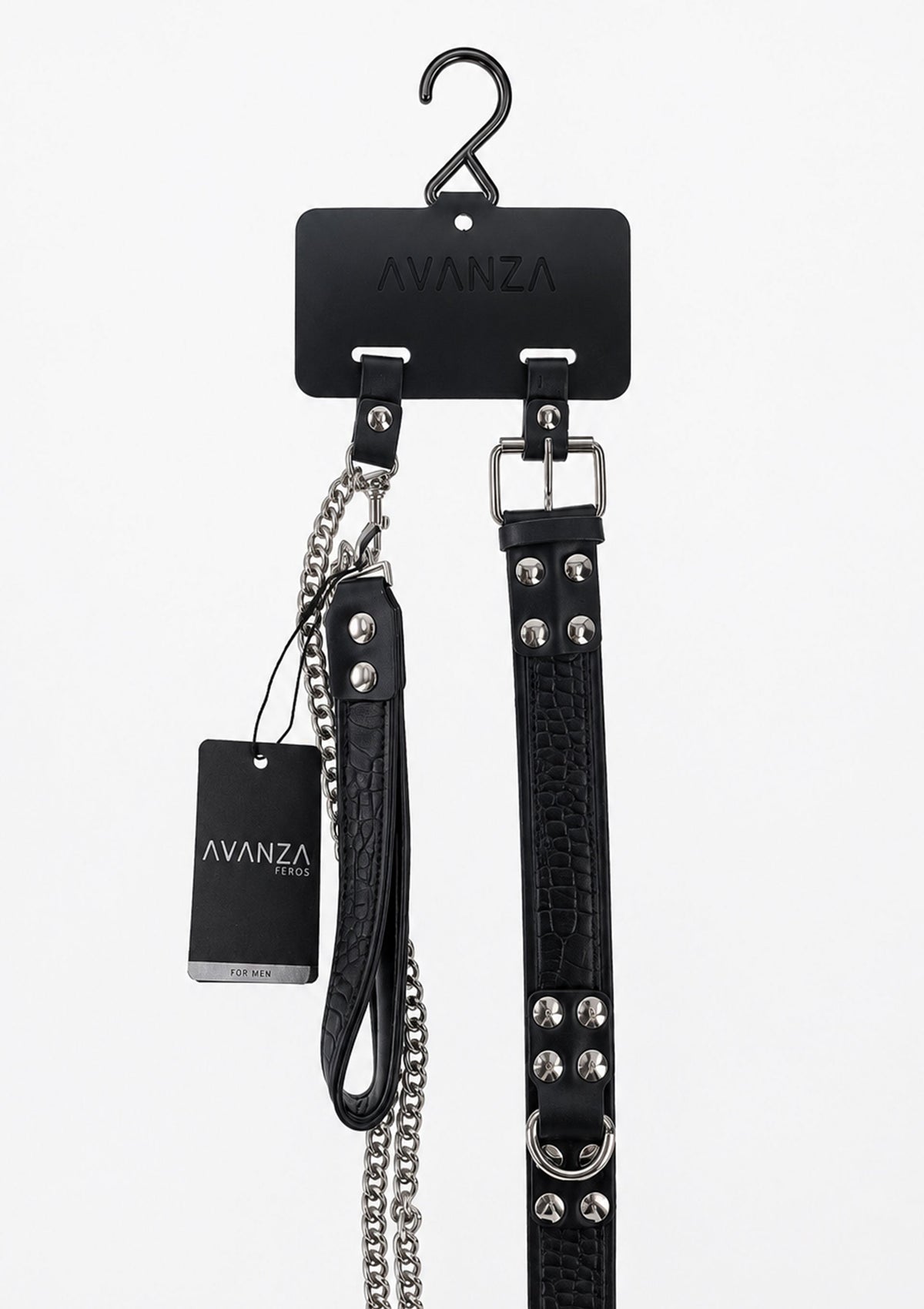 Avanza Croc-Embossed Collar & Leash - Collar & Leash