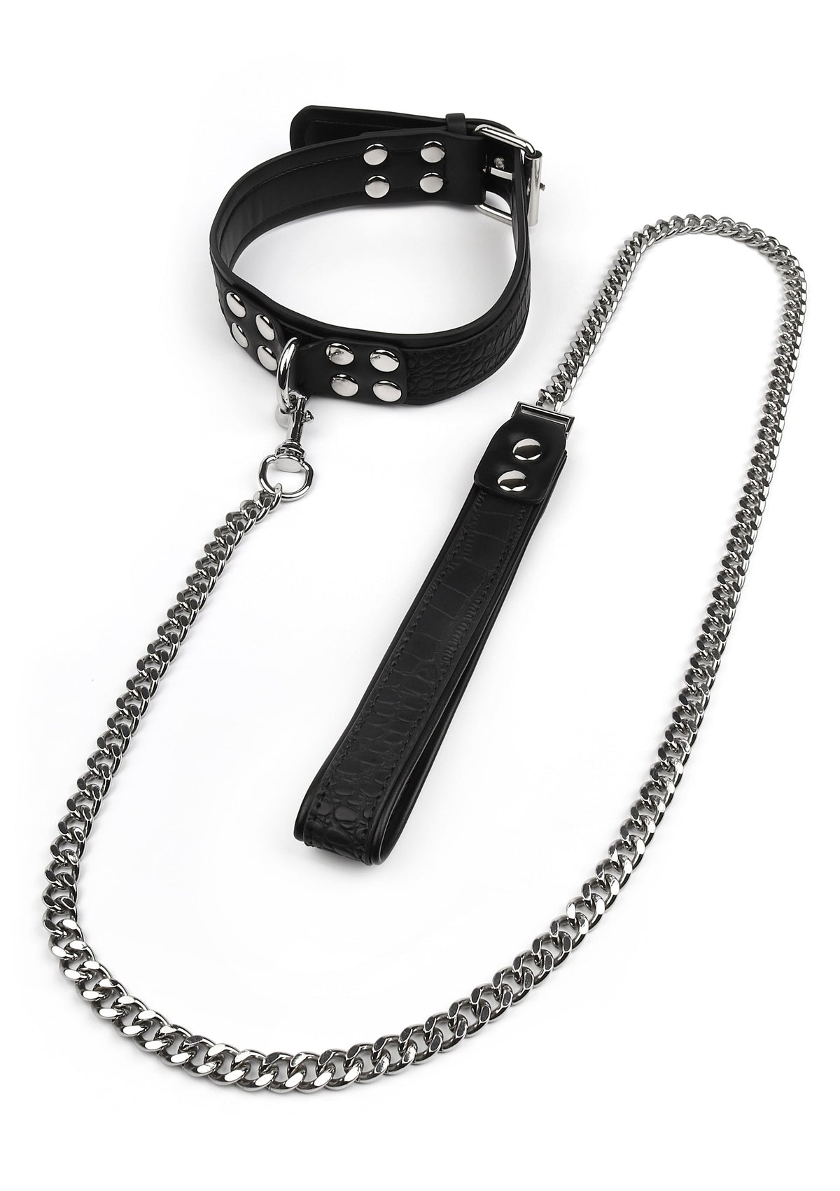 Avanza Croc-Embossed Collar & Leash - Collar & Leash