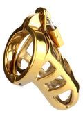 Mr. Steel Brutal Chastity Cage Gold - Cock Cage