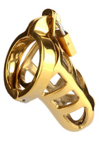 Mr. Steel Brutal Chastity Cage Gold - Cock Cage