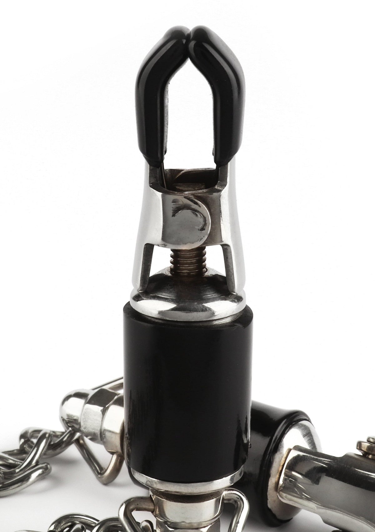Mr. Steel Barrel Tit Clamps With Chain - Tepelklemmen