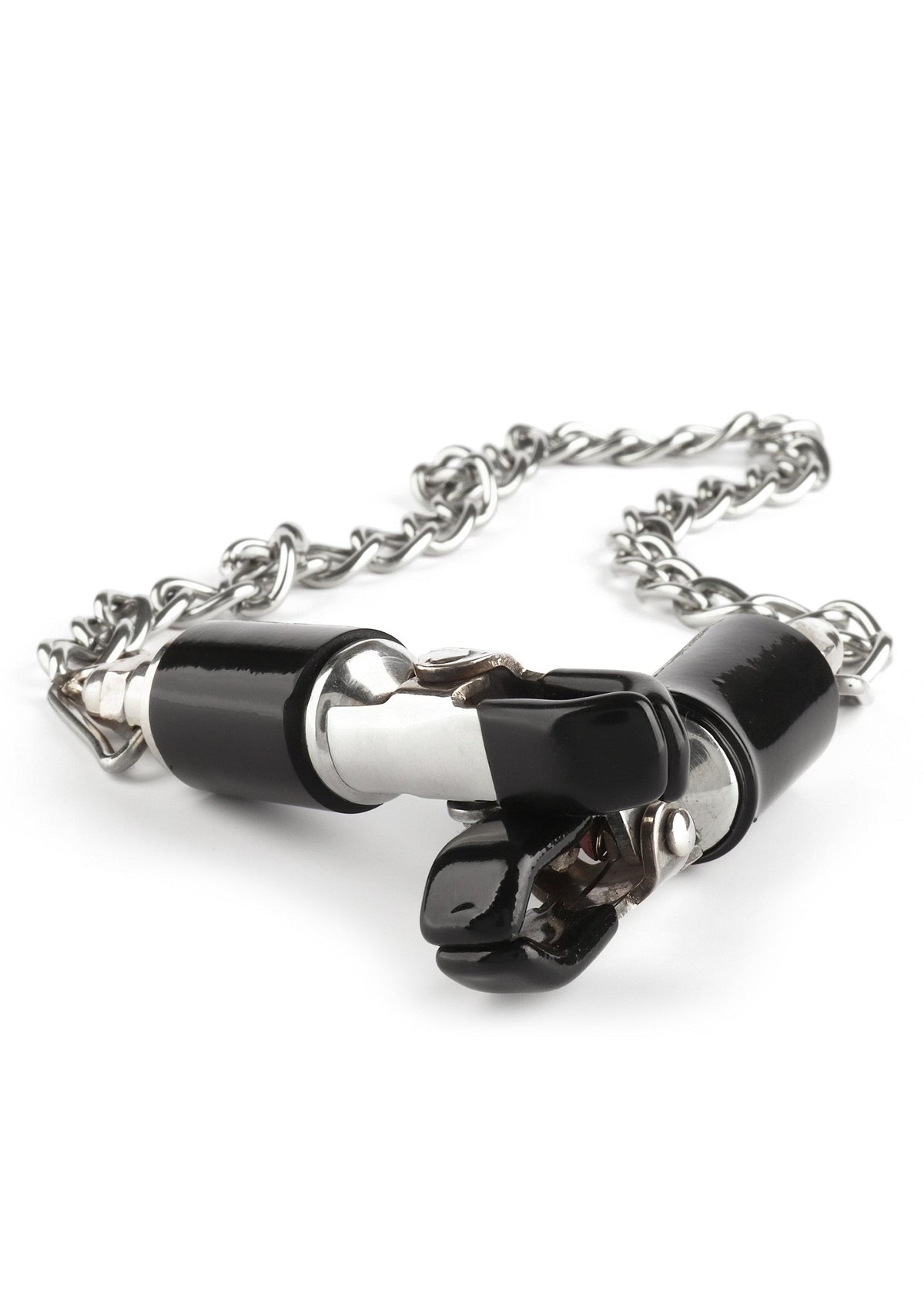 Mr. Steel Barrel Tit Clamps With Chain - Tepelklemmen