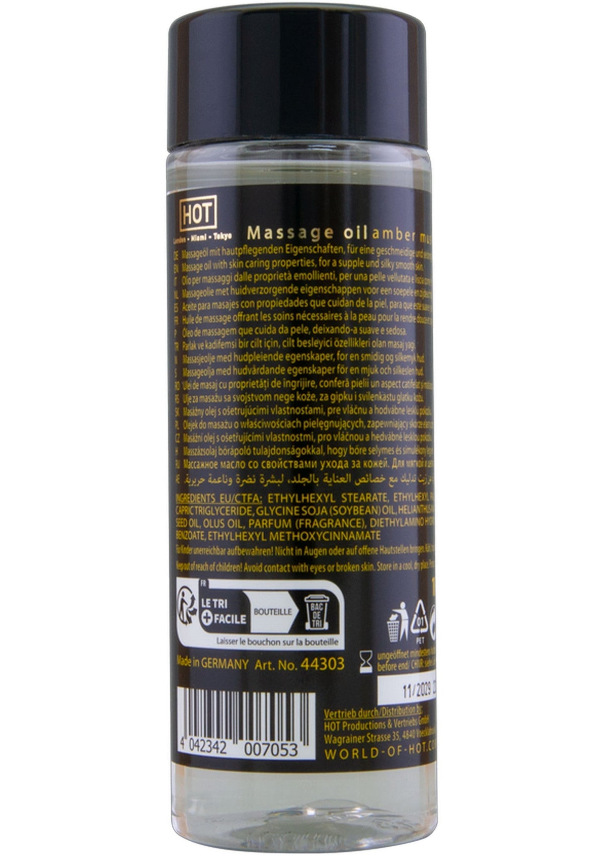 HOT Massage Oil 100 ml – amber
