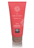 HOT Shiatsu 2 in 1 Massage & Glide Gel – aardbei